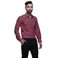 thumbnail image 2 of BESTMAN Chemise en Coton pour Hommes à Manches Longues Imprimée à Col Écarté Chemise Ajustée Formelle, 2 of 5