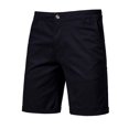 thumbnail image 1 of Yuzhih Summer Shorts for Men Slim Stretch Twill Flat Front Shorts Basic Solid Color Lounge Shorts with Pockets, 1 of 3