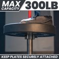 thumbnail image 4 of Synergee Black Aluminium Barbell Collars Locking 2" Weight Clamps, 4 of 6