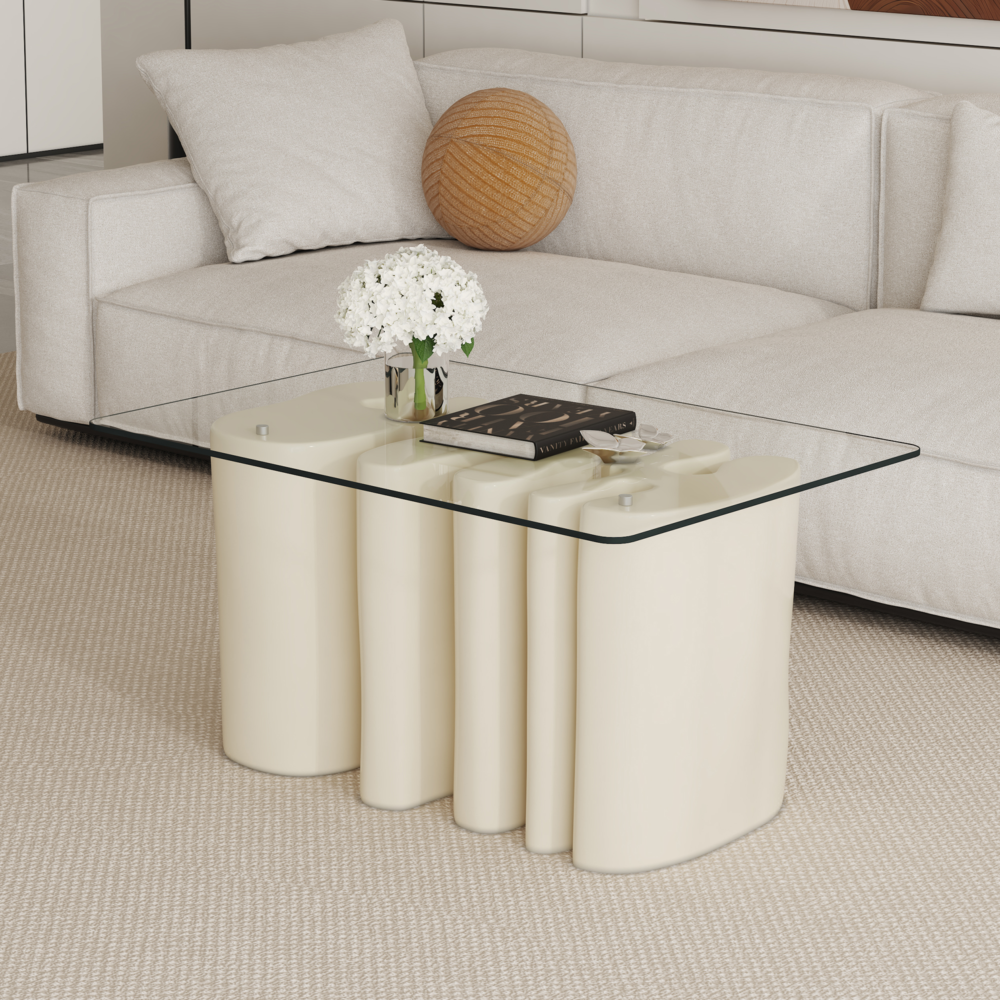 Noble House Table basculante rectangulaire en verre trempé de 24x36", uniquement le plan de travail, transparent résistant à la chaleur pour cuisine ou restaurant, transparent