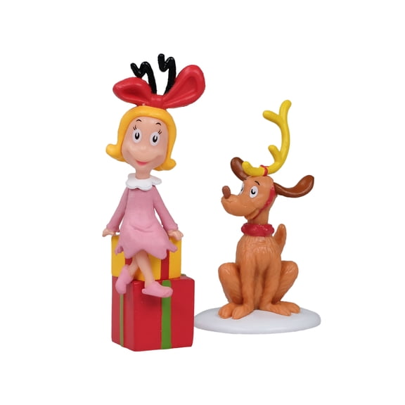 Ensemble de figurines Village du Grinch, Cindy et Max, 2 pièces