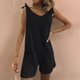 thumbnail image 1 of Styesk Shorts pour Femmes Mode Femme Été Uni Poche Décontracté Sans Manches Combinaison à Bretelles, 1 of 7