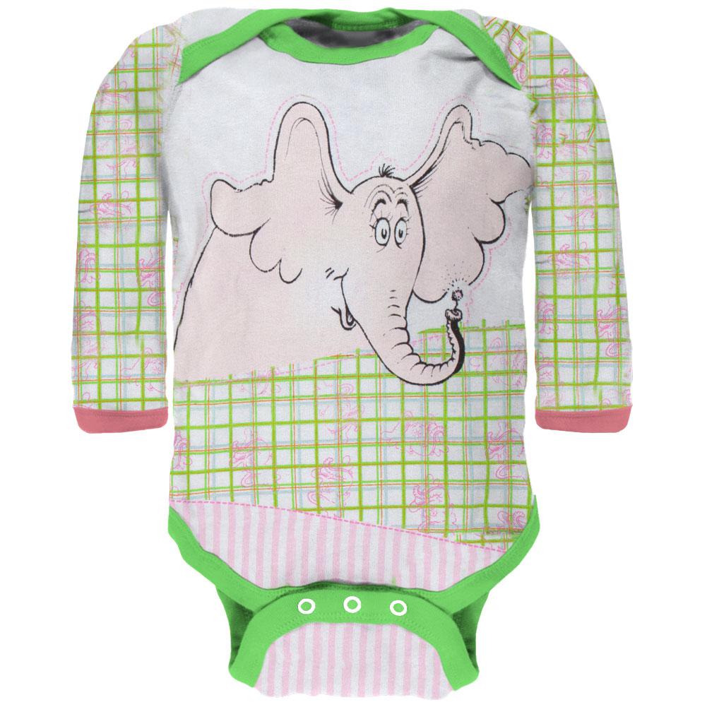 Dr. Seuss - Amusant Horton Cache-Couche à Manches Longues pour Bébé