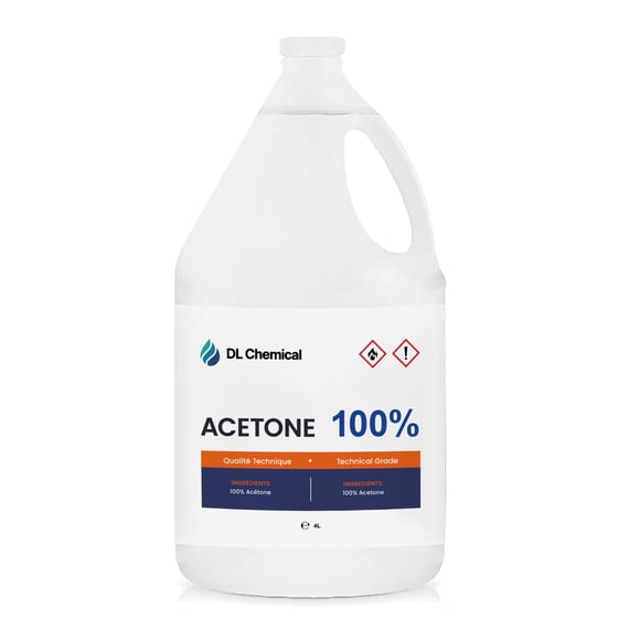 DL Chemical Acetone Tech Grade - Pichet de 4 L