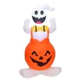thumbnail image 2 of 4 FT Halloween Inflatable Decoration Outdoor Blow Up With Hat & Pumpkin Pre Lit Holiday Decor With In LED Lights Powerful Blower & Sandbag For, 2 of 8
