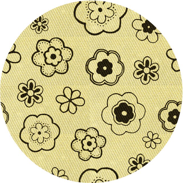 Ahgly Company Tapis d'Intérieur Lavable en Machine Carré Transitionnel Jaune Soleil, 3 Pieds Carré