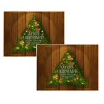 thumbnail image 1 of Oleegame Napperon 2 Pcs Napperons de Table de Noël Napperons de Table de Noël Rustiques Vintage Lavables, 1 of 4