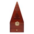 thumbnail image 1 of MasteelfCA 1 Pce Brûleur d'Encens Pyramide Simulé en Bois Rétro Décoration Maison Rouge Foncé, 1 of 7