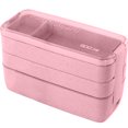 thumbnail image 1 of Hinati Clearance Sale Promotion Lunch 3 layer Box Leakproof Wheat Container Kitchen Storage Box Airtight Food Storage Jars for Cabinets, Countertop, Drawers, Under Sink, 1 of 1