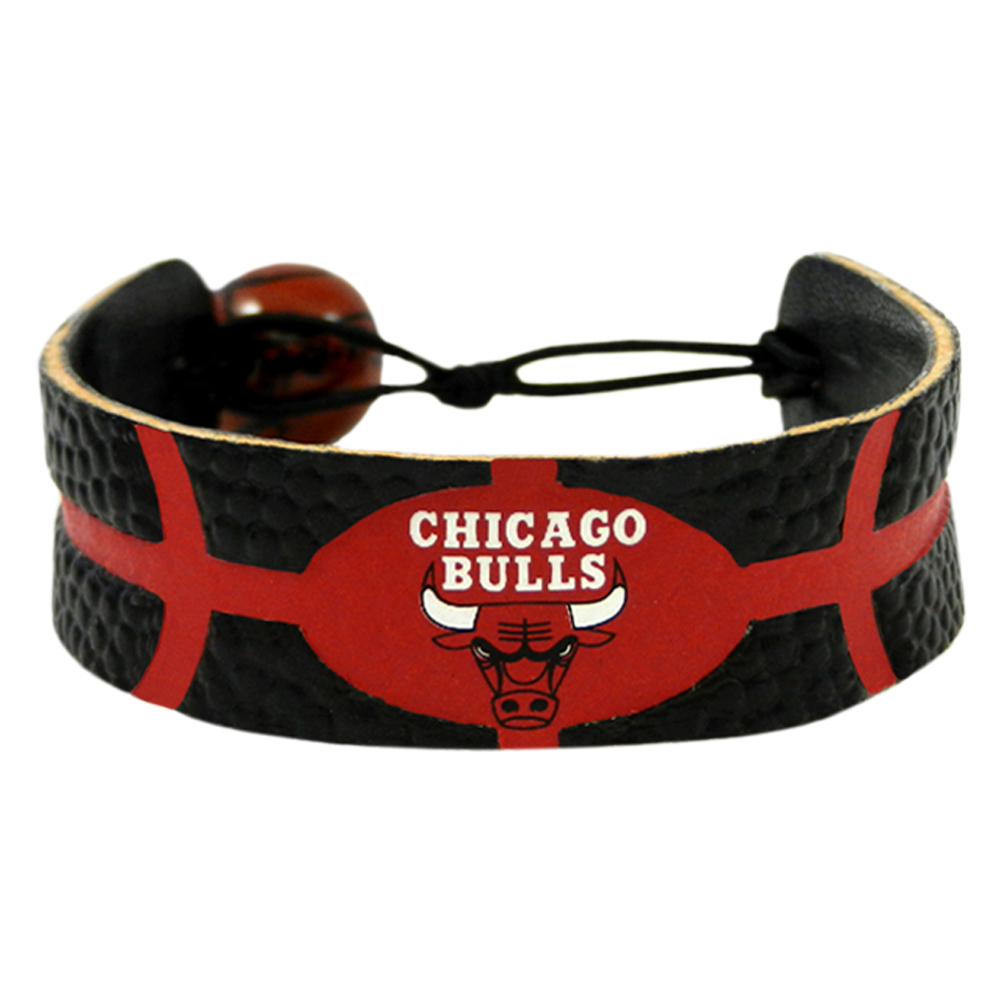 Chicago Bulls Bracelet de Basketball Couleur NBA en Cuir CHI
