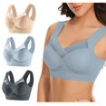 thumbnail image 1 of Timegard Womens 3pc Wireless Bra Mesh Back Smoothing Full Coverage High Support Comfort Thin Bralette, 1 of 6