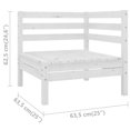 thumbnail image 4 of vidaXL 4 Piece Garden Lounge Set Solid Pinewood White, 4 of 5