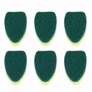 6 Pack Remplir les têtes d'éponge, brosse à baguettes d'Éponge de rechange Pads de baguettes pour brosse de nettoyage de cuisine