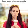 thumbnail image 4 of ziyahihome 6Pcs Silicone Straws Reusable Detachable Soft Drinking Openable Snap Straw for Cups Bottles, 4 of 9