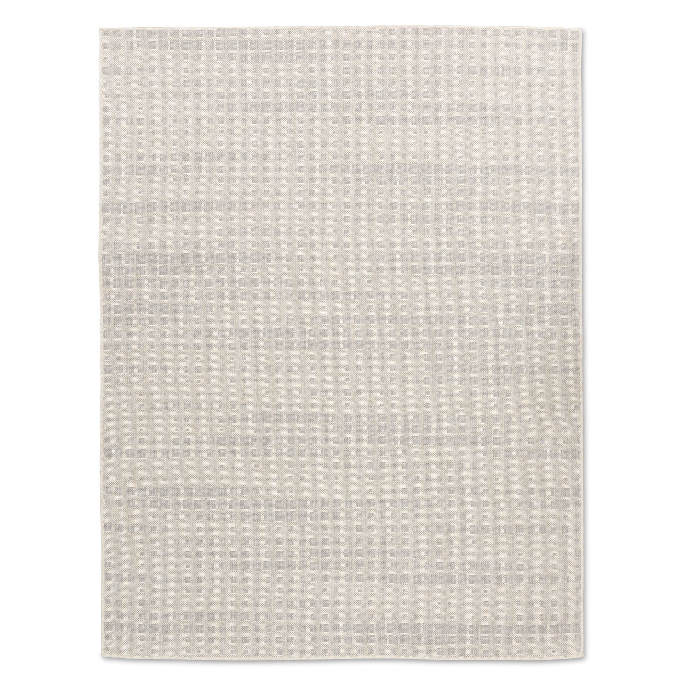Erbanica Tapis Intérieur Extérieur Gris à Séchage Rapide à Motifs Géométriques