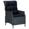 thumbnail image 3 of vidaXL 7 Piece Garden Dining Set Dark Grey Poly Rattan, 3 of 5
