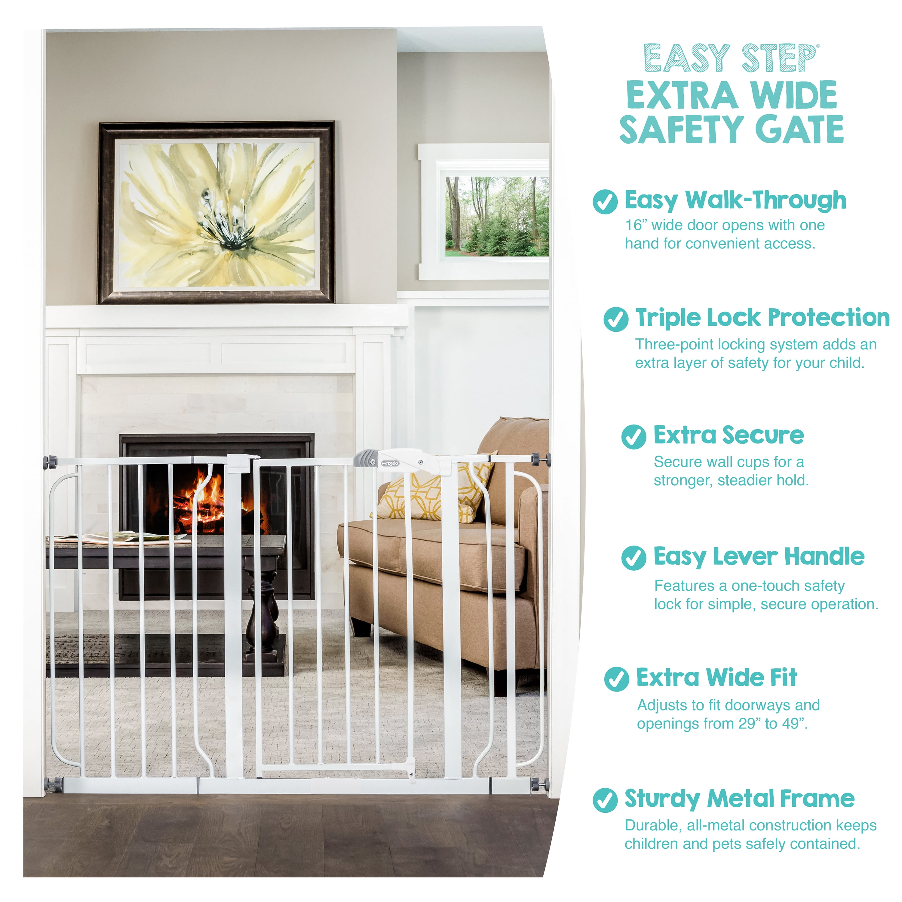 Regalo International Easy Step Extra Wide Baby Gate