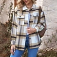 thumbnail image 2 of Yuyuzo Plaid Flannel Shirts for Women Oversized Long Sleeve Shacket Jacket Button down Blouse Tops, 2 of 6