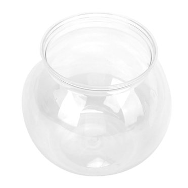 Bol à Poisson en Plastique, Bol à Poisson Style Tambour Classique avec Ancre et Hocking Bol Transparent pour Poisson Rouge pour Betta Plante de Poisson Rouge Mini Aquarium pour Déco Chambre Salon Salle d'Étude