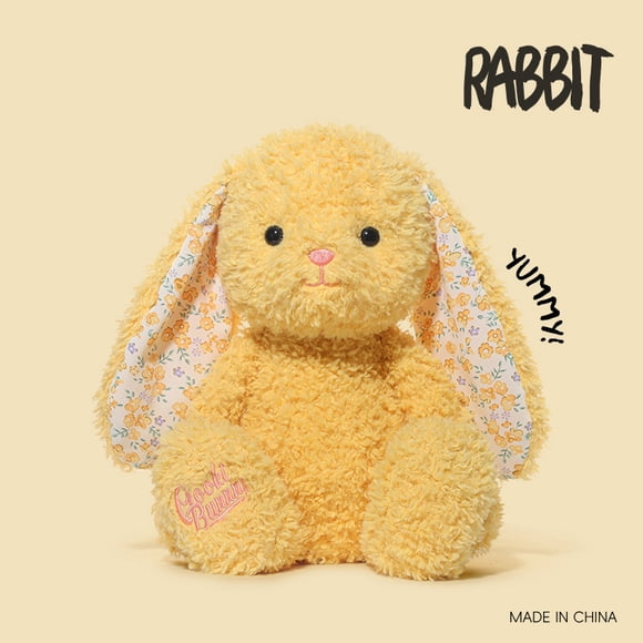 Rabbit Plush Toy, Super Soft, Cute Bunny Plush Doll, Comforting Doll (Lemon Daifuku)