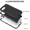 thumbnail image 3 of [PST] Étui Protecteur Rigide pour iPhone 15 / iPhone 14 (6,1 Pouces), Antichute à Trois Couches, Antichoc, Robuste, Étui Protecteur Rigide, 3 of 4