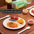 thumbnail image 2 of Sectional Microwave Paper Plates,OasisSN 10 Inch 100 Pack Party Plates 3-Compartment Paper Plates Divided Compostable Disposable Platter for Party,Buffet,Big Game, 2 of 7