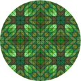 thumbnail image 1 of Ahgly Company Machine Washable Indoor Round Transitional Dark Forest Green Area Rugs, 5' Round, 1 of 7
