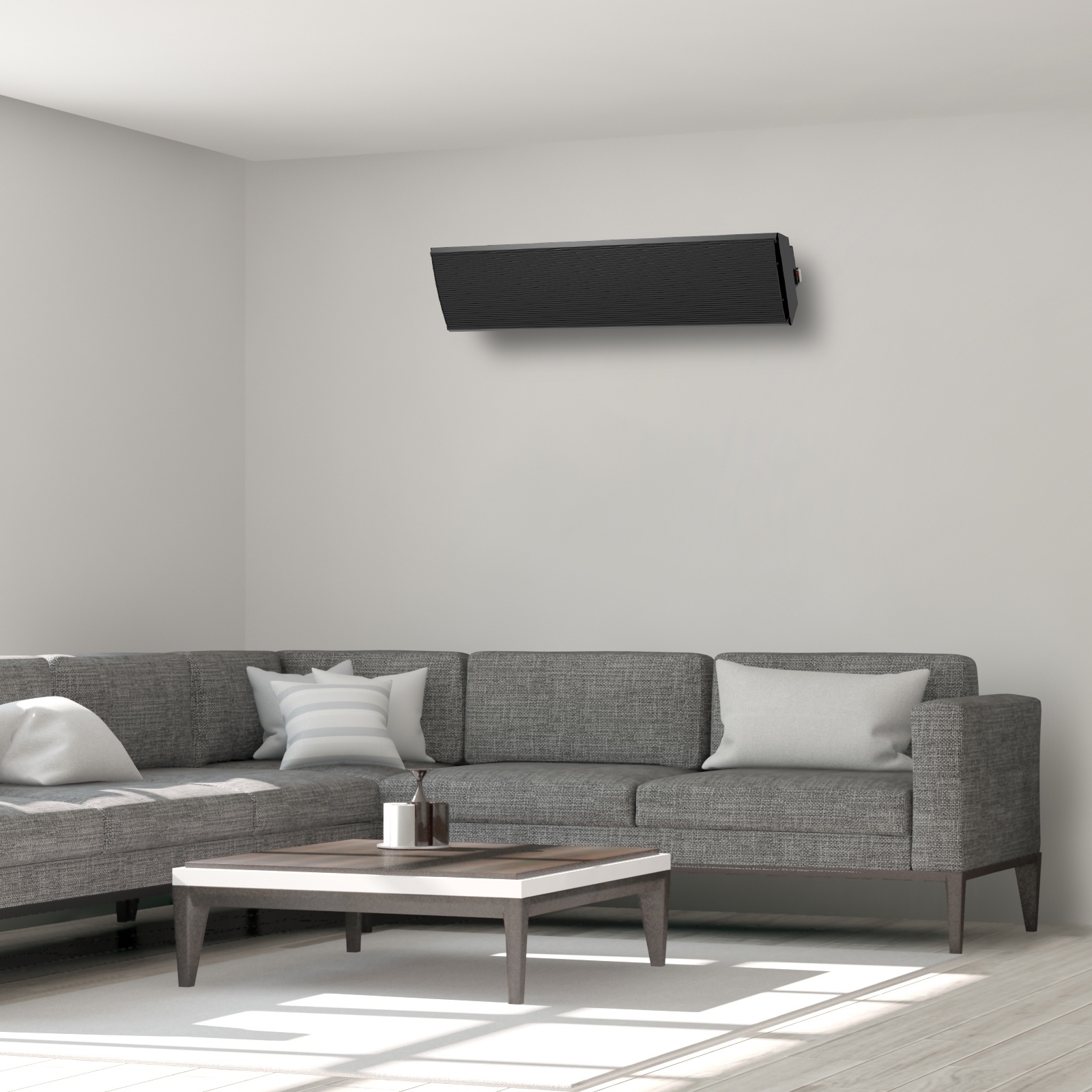 Wexstar Ultra 1500W Black Wall/Ceiling Infrared Heater with ON/OFF Switch
