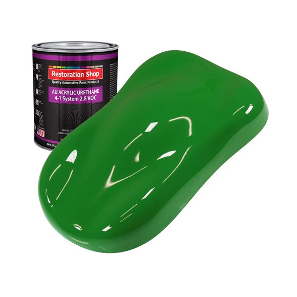 Restoration Shop - Peinture Acrylique Uréthanne Vert Lime Vif pour Auto - Couleur de Peinture Quart Seulement - Revêtement Professionnel à une Étape à Haut Lustre pour Automobile, Voiture, Camion, 2,8 VOC