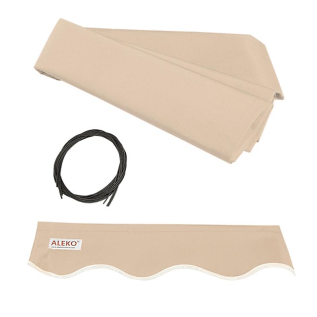 ALEKO Auvent Rétractable 20x10 Pieds Remplacement de Tissu, Couleur Beige