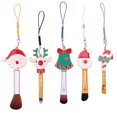 thumbnail image 4 of 5PCS Christmas Makeup Brush Set Cute Portable Mini Cosmetic Brush Makeup Tool, 4 of 6