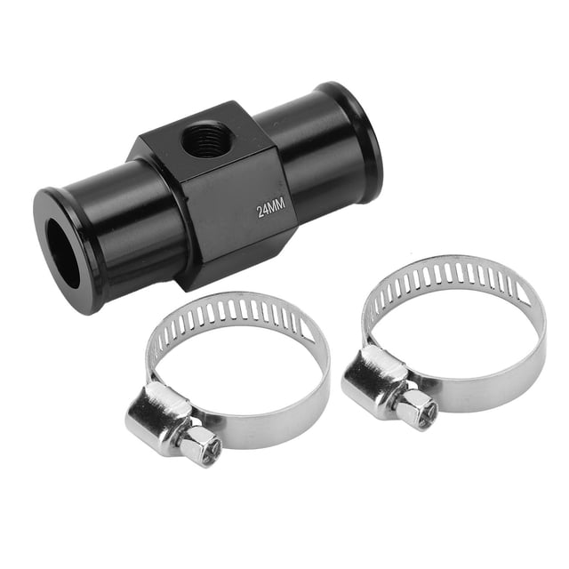Motorcycle Water Temp Adapter, 3-Way 20mm 24mm Water Temperature Gauge Sensor Adapter Joint with 2 Adjustable Clamps, Universal for Motorcycle