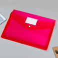 thumbnail image 4 of Meiiso Folder Red Office Cabinet, Documents Holder Envelope Folder File Storage Bag with Snap Button Transparent Plastic Files, 4 of 5