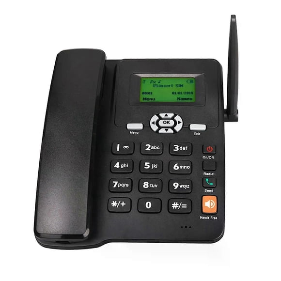 Cordless Phone Desktop Telephone Support GSM 850/900/1800/1900MHZ Dual SIM Card 2G Fixed Wireless Phone with Antenna Radio Alarm