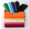 thumbnail image 5 of T-shirt Enfant Manches Courtes Coton Col Rond Couleur Unie Blouse Décontractée Été Tops Violet 7-8 Ans, 5 of 5