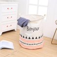 thumbnail image 4 of stanreset Cotton Fabric Storage Basket Organizer with Handles Foldable Waterproof Laundry Hamper Bucket for Desktop Household Organizer, 4 of 6