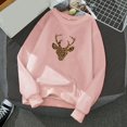 thumbnail image 2 of Women Graphic Print Thermal Sweatshirt Oversized Crew Neck Long Sleeve Drop Shoulder Pullover, 2 of 9
