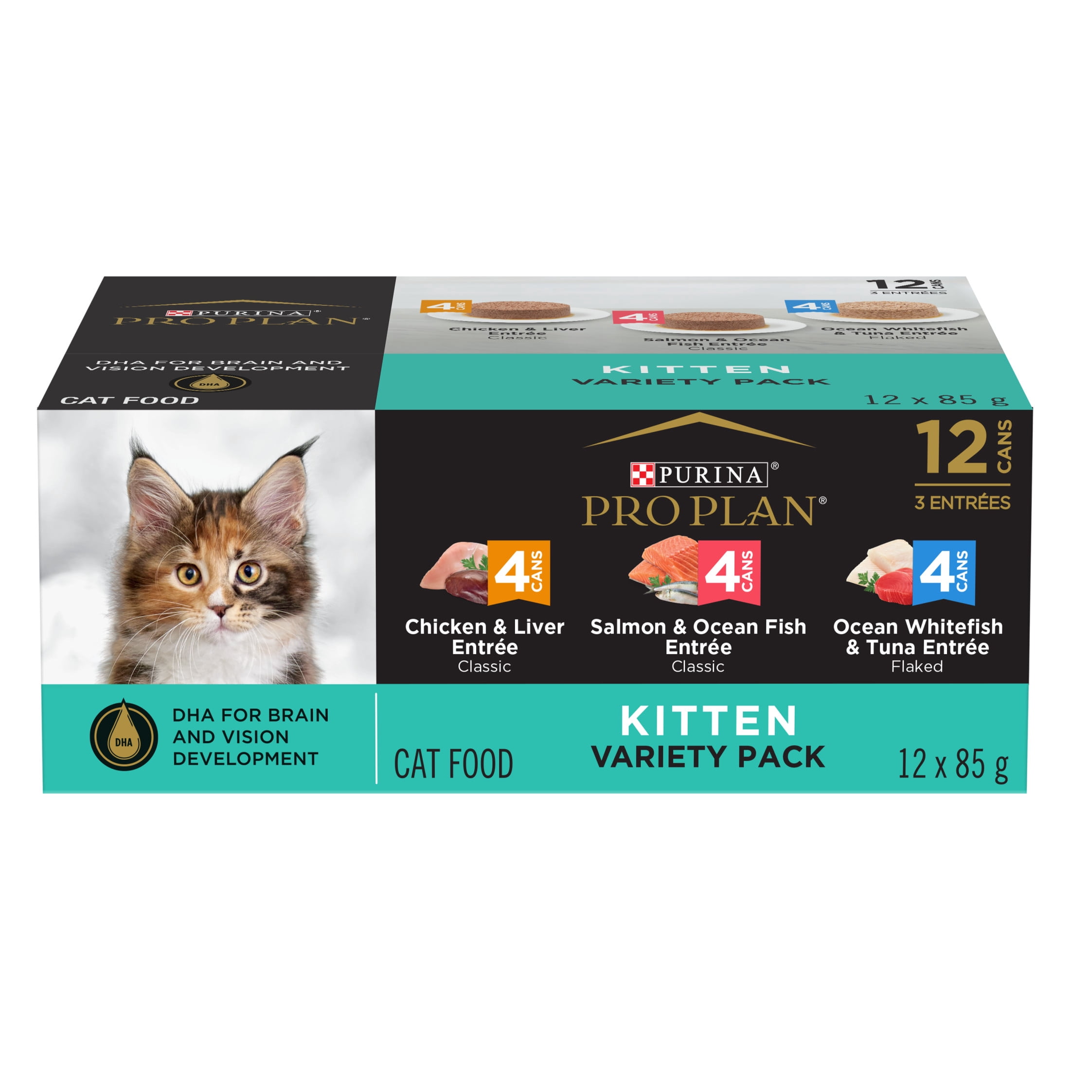 Purina Pro Plan Development Kitten Variety Pack, Wet Kitten Food, 85 g x 12
