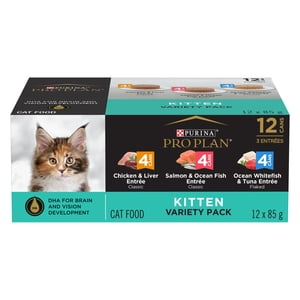 Purina Pro Plan Development Kitten Paquet de variétés, aliments pour chaton mouillé, 85 g x 12