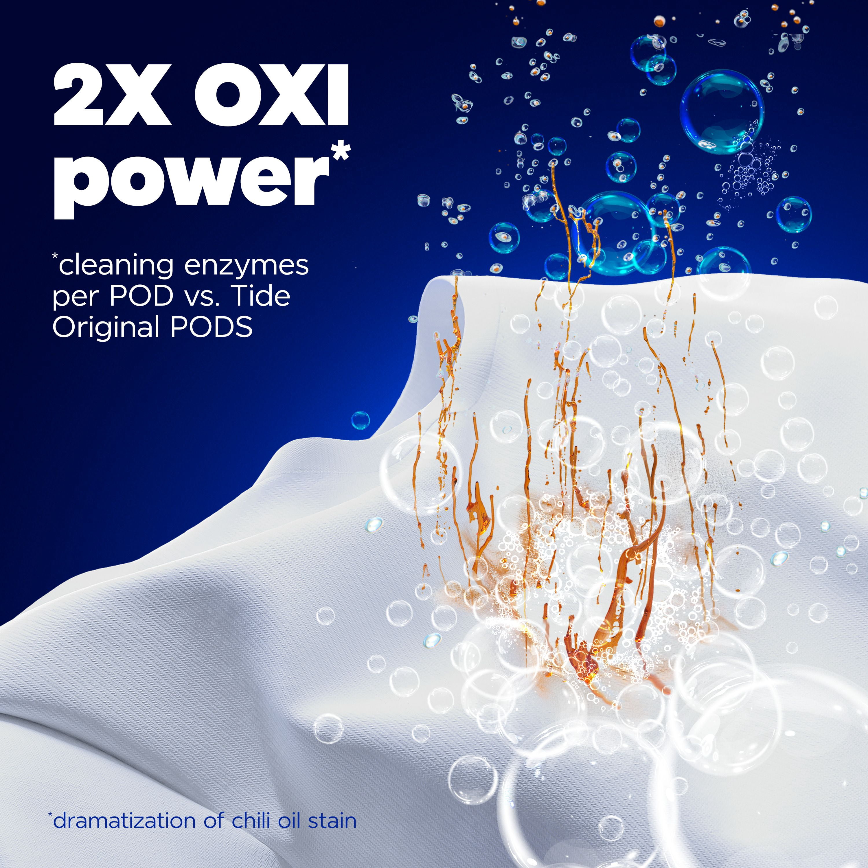 Tide Capsules Oxi Max Power Capsules de Détergent à Lessive, Détachant Plus Puissance Oxi, Capsules de Savon Détergent pour le Lavage de la Lessive, compatible HE, 3,96 Litres, 100 Brassées