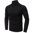 thumbnail image 2 of Leutsin Fall/winter High Neck Bottoming Shirt Men's Large Size Solid Color Long Sleeves, 2 of 3