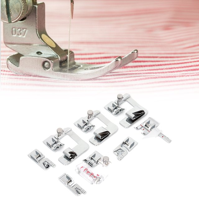 LYUMO Accessoires pour Machine à Coudre, Ensemble de 8 Presses pour Machine à Coudre, Kit de Presse pour Ourlet Plat