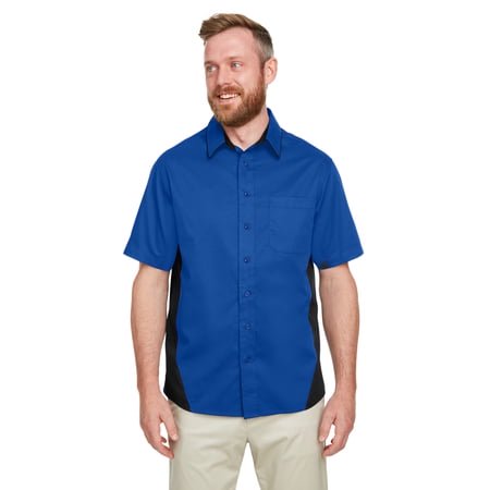 Harriton Chemise à Manches Courtes Colorblock pour Hommes M586