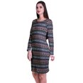 thumbnail image 4 of Moomaya Womens Full Sleeve Printed Midi Length Printed Bodycon Dress, 4 of 6