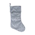 thumbnail image 1 of Holiday timeVelvet Glitter Stocking,20 inch,Silver colour, 1 of 4