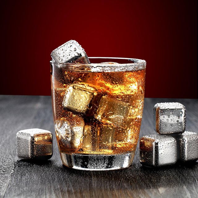 Ice Cubes,Food Grade Stainless Steel Ice Stone Bar Accessories High Capacity