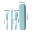 thumbnail image 3 of Stainless Steel Knife Fork Spoon Set Portable Travel Cutlery Set with Carrying Case 3 Piece, 3 of 6