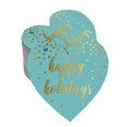 thumbnail image 1 of Inkdotpot Real Gold Foil Happy Holiday Tag Favor Hang Paper Tag 100 Pieces, 1 of 6