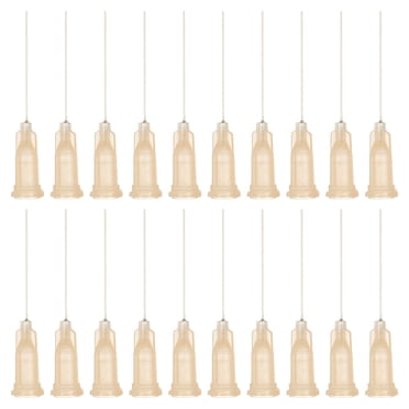 Aiguilles Distributrices 26Ga, 102 Pcs Aiguilles Distributrices Industrielles à Pointe Émoussée 1 Pouce avec Aiguille Luer Lock pour Recharges d'Encres Liquides Colle Adhésive Huile, Brun