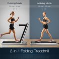 thumbnail image 3 of Costway 2-in-1 Folding Treadmill 2.25HP Jogging Machine w/ Dual LED Display Silver, 3 of 9